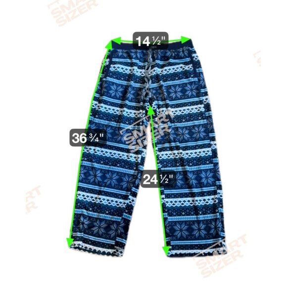 Nautica Pajama Set Women Med Blue Fair Isle Long Sleeve Microfleece Soft - Picture 8 of 9